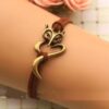 Joyplancraft Fox Bracelet,retro Bronze Bracelet,brown Rope Chain Bracelet,so Cute and Lovely,best Gift for Your Lover Girl Friend and Friend ¡ Brass 9 41gPWFPjeDL