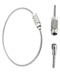 BlueCosto 10x Pure Stainless Steel Strap String Wire Loop for Luggage Tags Keychain Wire Ring Cable 10 Pack 9 41gdlGNGIzL 1
