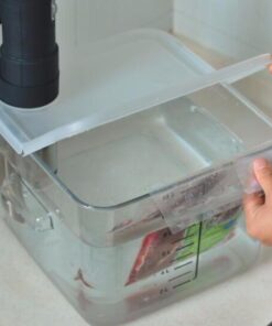 Rubbermaid Commercial Products Plastic Space Saving Square Food Storage Container For Kitchen/Sous Vide/Food Prep, 18 Quart, Clear (FG631800CLR) 18 Qt. 34 41gy1jvoyGL