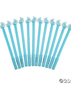 Alternative view of Fun Express Blue Baby Feet Pens for Boy Baby Shower and Gender Reveal Party