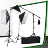 Fancierstudio Lighting kit UL9004SB-69BWG 2000 Watt Photo Studio Lighting Kit with 6-9 Feet Muslin Backdrop and Background Stand-Black White 7 41h1UF1fqZL
