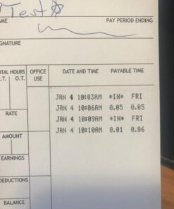 Pyramid Time Systems Model 4000 Auto Totaling Time Clock, 50 Employees, Includes 25 time Cards, Ribbon, 2 Security Keys and User Guide, Made in USA, Silver, "7.25""h x 7""w x 6.75"" d" 15 41h3y7mymtL