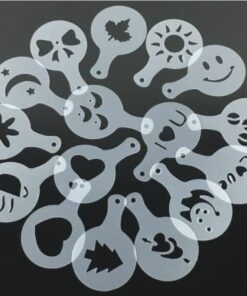 38 Coffee Decorating Stencils, Magnoloran Coffee Art Stencils Barista Template for All Kinds of Mousse, Cup Cake, Birthday Cake, Coffee + 1 Piece Coffee Latte Art Pen 38 Coffee Stencils+ 1 Coffee Latte Art Pen 19 41hSoFpP0yL