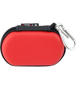 Alternative view of [USB Flash Drive Case] - Lensfo Universial Portable Waterproof Shockproof Electronic Accessories Organizer Holder/USB Flash Drive Case Bag - Red