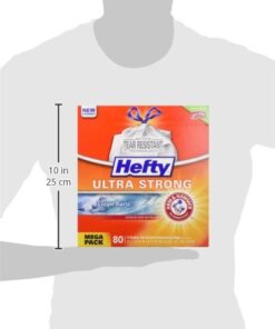 Hefty Ultra Strong Tall Kitchen Trash Bags, Clean Burst Scent, 13 Gallon, 80 Count 29 41hY2ktu2 L