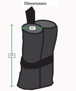 King Canopy Weight Bags for Instant Pop Up Canopy, Shelter, Sand Bags, Leg Weight, Patio, 4 Pack, Black, INAWB400 15 41hlA8iD2PL