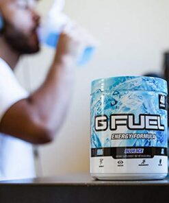 GAMMA LABS G Fuel Blue Ice Energy Powder, Sugar Free, Clean Caffeine Focus Supplement, Blue Raspberry Flavor, Focus Amino, Vitamin + Antioxidants Blend - 9.8 oz (40 Servings) 26 41hp6adr6eL