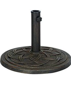 DC America UBP18181-BR 18-Inch Cast Stone Umbrella Base, Made from Rust Free Composite Materials, Bronze Powder Coated Finish 18 41hwofvkfSL