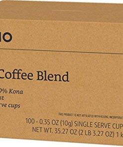 Amazon Brand - Solimo Medium Roast Coffee Pods, Kona Blend, Compatible with Keurig 2.0 K-Cup Brewers, 100 Count 100 Count (Pack of 1) 22 41i7jexDeL