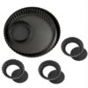 Tart Pan 6 Pack Tart Pans with Removable Bottoms Round Nonstick Quiche Pan Carbon Steel Mini Tart Pans for Baking(Set of 6) Set of 6