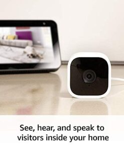 Blink Mini – Compact indoor plug-in smart security camera, 1080p HD video, night vision, motion detection, two-way audio, easy set up, Works with Alexa – 1 camera (White) White Camera Only 21 41iQH85g1MS