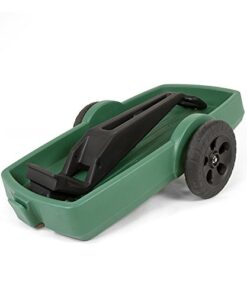 Alternative view of Simplay3 Yard and Garden Outdoor Cart - Long Handle Easy Turn 2 Wheel Heavy Duty Plastic Pull Cart for The Backyard 42 in. x 20 in. x 4 in. Bed, Green