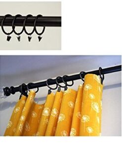 Set of 14 Decorative Drapery Curtain Clip Rings, 2" Interior Diameter, Black Premium Iron Metal Material 18 41iaQDgLR0L