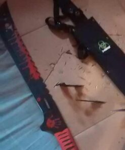 Z Hunter ZB-124RD Fantasy Fixed Blade Knife, Red/Black Blade, Red Cord-Wrapped Handle, 25-Inch Overall 10 41ijJmbc6JL