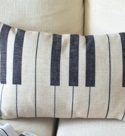 Decorbox Piano Keyboard Simple Music Throw Pillow Case Decor Cushion Covers Oblong 20*12 Inch Beige Cotton Blend Linen 12" x 20" 13 41imV69ZiZL