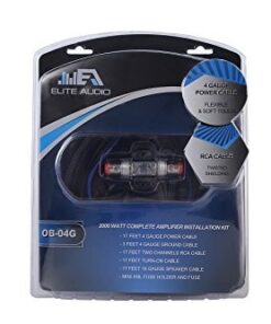 Alternative view of Elite Audio Base Series Full Amplifier Install Kit - 2000W Max Power, 4-Gauge Power & Ground, Mini ANL Fuse & Holder, 17ft 2-Ch RCA Cable, 16-Gauge Speaker Wire (Model: EA-OB04G)