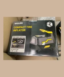 VacLife AC/DC 2-in-1 Tire Inflator - Portable Air Compressor, Pump for Car Tires (up to 50 PSI), Electric Bike 150 PSI) w/Auto Shut-Off Function, Model: ATJ-1666, Yellow (VL708) 45 41ioKH4QSvL