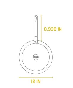 Lodge CRS12 Carbon Steel Skillet, Pre-Seasoned, 12-inch 12 Inch 31 41iqjKKiLVL