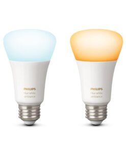 Philips 461004 Hue White Ambiance A19 60W Equivalent Dimmable LED Smart Bulb (Compatible with Amazon Alexa, Apple HomeKit, and Google Assistant) Standard Standard Packaging 14 41jBfdjFDcL