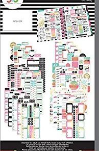 me & my BIG ideas Sticker Value Pack - The Happy Planner Scrapbooking Supplies - Productivity Theme - Multi-Color & Gold Foil - Great for Projects, Scrapbooks & Albums - 30 Sheets, 985 Stickers Total 54 41jE8F76uzL