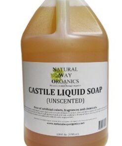 Natural Way Organics Ultra Mild Unscented Castile Soap - Perfect for Natural Skin Care and Hair Care - Make Your Own DIY Green Cleaning Products - 100% Pure - No Artificial Chemicals, Fragrances or Colorants 128 ounce