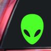 ShadowMajik Alien Head Sci-Fi Vinyl Decal Sticker (6" X 4.5", Lime Green) 9 41jfYARRn2L
