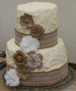 LEOBRO 24PCS Burlap Flowers, 8 Styles Natural Handmade Rustic Rose Flower Bowknot with Faux Pearls for DIY Craft Bouquets Home Wedding Christmas Party Decoration 34 41k kEpOPxL