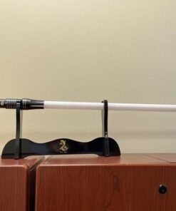 Ten Ryu – Samurai Sword Stand – Black Lacquered Wood Single Sword Stand with Red Velvet Holders and Ten Ryu Logo on Stand, Display Your Collection with Pride – MA-1SD 19 41k89HqoRWL