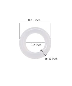 Alternative view of ThreeBulls 120Pcs Clear Rubber O-Ring Switch Dampeners Keycap White for Cherry MX Key Switch Keyboards Dampers