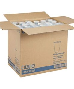 Dixie PerfecTouch 12 oz. Insulated Paper Hot Coffee Cup by GP PRO (Georgia-Pacific), Coffee Haze, 5342CDSBP, 160 Cups Per Case, Coffee Haze Design 16 41kKGrX5suL