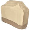 Grill Cover - Garden Home Up to 58" Wide, Water Resistant, Air Vents, Padded Handles, Elastic Hem Cord - Heavy Duty Burner Gas BBQ Grill Cover 58" Brown 28 41kfoSL2UJL