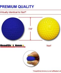 Alternative view of HeadShot Ammo Foam Balls for Toy Gun Refill Pack of Bullets Compatible with Nerf Rival Guns 110 Blue