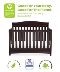 Delta Children Emery 4-in-1 Convertible Baby Crib - Greenguard Gold Certified, Dark Chocolate 4-in-1 Crib 26 41koyrS06jL