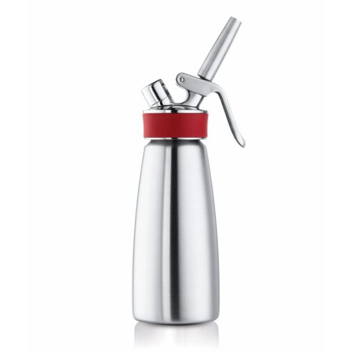 iSi North America Gourmet Cream/Food Whipper for All Hot and Cold Applications, 1 Pint, Stainless Steel/Red