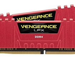 Corsair LPX 16GB DRAM 2400MHz C14 Memory Kit for Systems 16 DDR4 2400 (CMK16GX4M2A2400C14R) 2400 MHz 16 Gb Red 9 41kzLcnmZL