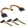 XGATML TxLove 4 Pack 6-Inch/15CM 4pin to 15pin SATA Power Splitter Cable Hard Drive HDD SSD