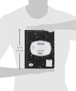 iScholar Composition Book, 100 Sheets, 5 x 5 Graph Ruled, 9.75 x 7.5-Inches, Black Marble Cover (11100) 100 Count (Pack of 1) 7 41m25hv hPL