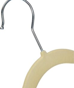 Amazon Basics Kids Velvet, Non-Slip Clothes Hangers, Pack of 30, Baby Size 11.6, Beige 11.6 inches 30-Pack 27 41m4XRucK2L