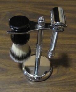 Perfecto Deluxe Chrome Razor and Brush Stand - The Best Safety Razor Stand. This Will Prolong The Life of Your Shaving Brush, metal 29 41m78sxilEL