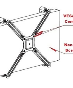 EZM VESA Mount Bracket Adapter Kit for most Non-VESA screens 75 mm and 100 mm Standard Mounting Bracket(003-0023) 15 41mSsSZlgL