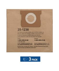 Alternative view of Original Manufacturer Filter Bags AT25-1238 for Porter-Cable and Stanley Wet/Dry Vacuum PCX18301-4B SL18301-3B - 3 Pack