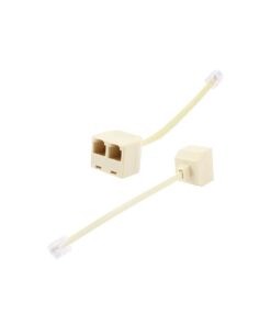 URBEST 2 pcs rj11 male to female two way telephone splitter converter cable 10 41mlYSm6PDL