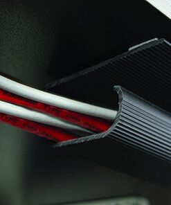 Electriduct Large J Channel Cable Raceway Self Adhesive Desk Cord Organizer and Wire Manager for Computer, Gaming and Entertainment Centers - Black - 48" (4 Feet) Large 48" Raceway 1 34 41myKFCieWL 1