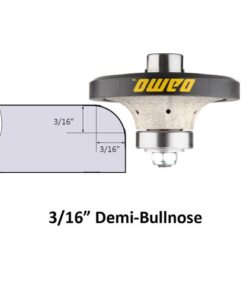 Alternative view of DAMO 3/16 inch Demi Bullnose Half Bullnose Roundover Coarse Diamond Hand Profiler Router Bit Profile Wheel with 5/8-11 Thread for Granite Concrete Marble Countertop Edge