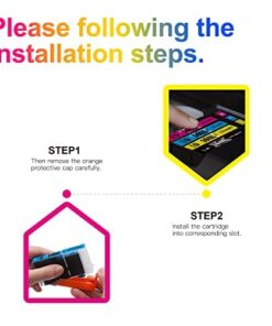 Uniwork Compatible Ink Cartridge Replacement for HP 564 564XL Replacement for Photosmart 6520 5520 4620 5510 C410a 6525 5514 OfficeJet 7510 4620 DeskJet 3522 Printer Tray (4BK/2C/2M/2Y) 10 Pack 21 41n43z4QxiL