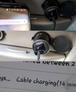 Hussell Car Charger Adapter - 3.0 Portable USB w/Fast Charge Technology & Dual Ports - Compatible w/Apple iPhone, Android, Tablet or Other USB Device - White Elephant, Stocking Stuffers 50 41nCmvVCjDL