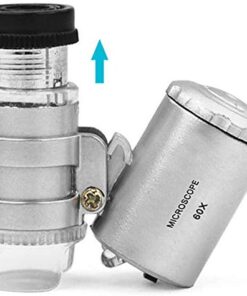 Grow Room Microscope - 60x Handheld Mini Pocket LED Loupe Magnifier - Blue or White Light - 24 41na09V8cL