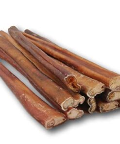 Top Dog Chews - 12 Inch Standard 12 Pack Bully Sticks, Long Lasting, 100% Natural Beef, Free Range Grass Fed, High Protein, Supports Dental Health Dog Treat for Medium & Large Dogs, 12 Pack 12 Count (Pack of 1) 21 41nbpwGb7BL