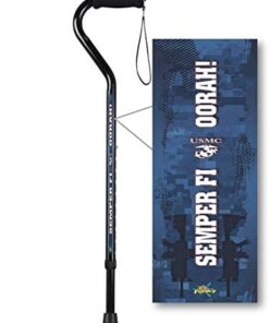 Aluminum Offset Walking Cane Military Veteran US Marines Semper Fi Adjustable Foam Handle Men or Women 3 41niEgx4b7L