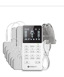 Ohuhu Tens Unit Muscle Stimulator: 24 Modes Rechargeable Tens Stimulator Machine - 16 Pads Electric EMS Unit Massager Acupoint Map Included for Back Shoulder Legs Pain Relief Christmas Gift - Silver 32 41o26ksPtmL